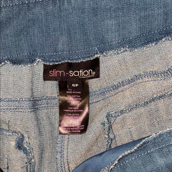 Women's Blue Capris - Picture 2 of 4